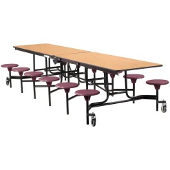 12' Cafeteria Table with 12 Stools - 30