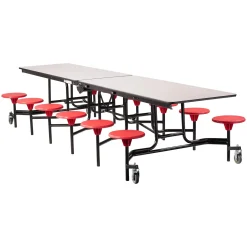 12' Cafeteria Table with 12 Stools - 30