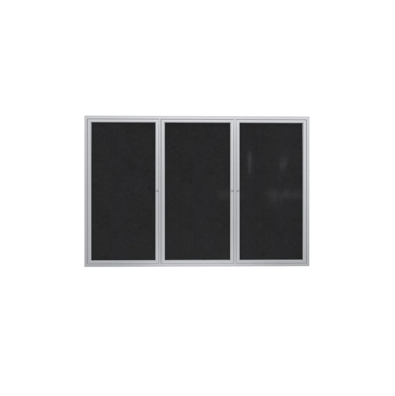 2 Door Enclosed Recycled Rubber Bulletin Board 5'Wx4'H