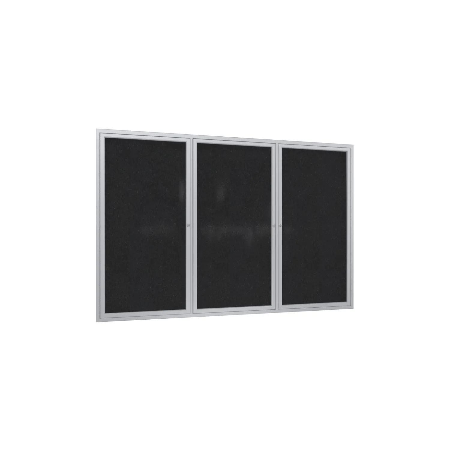 2 Door Enclosed Recycled Rubber Bulletin Board 5'Wx4'H