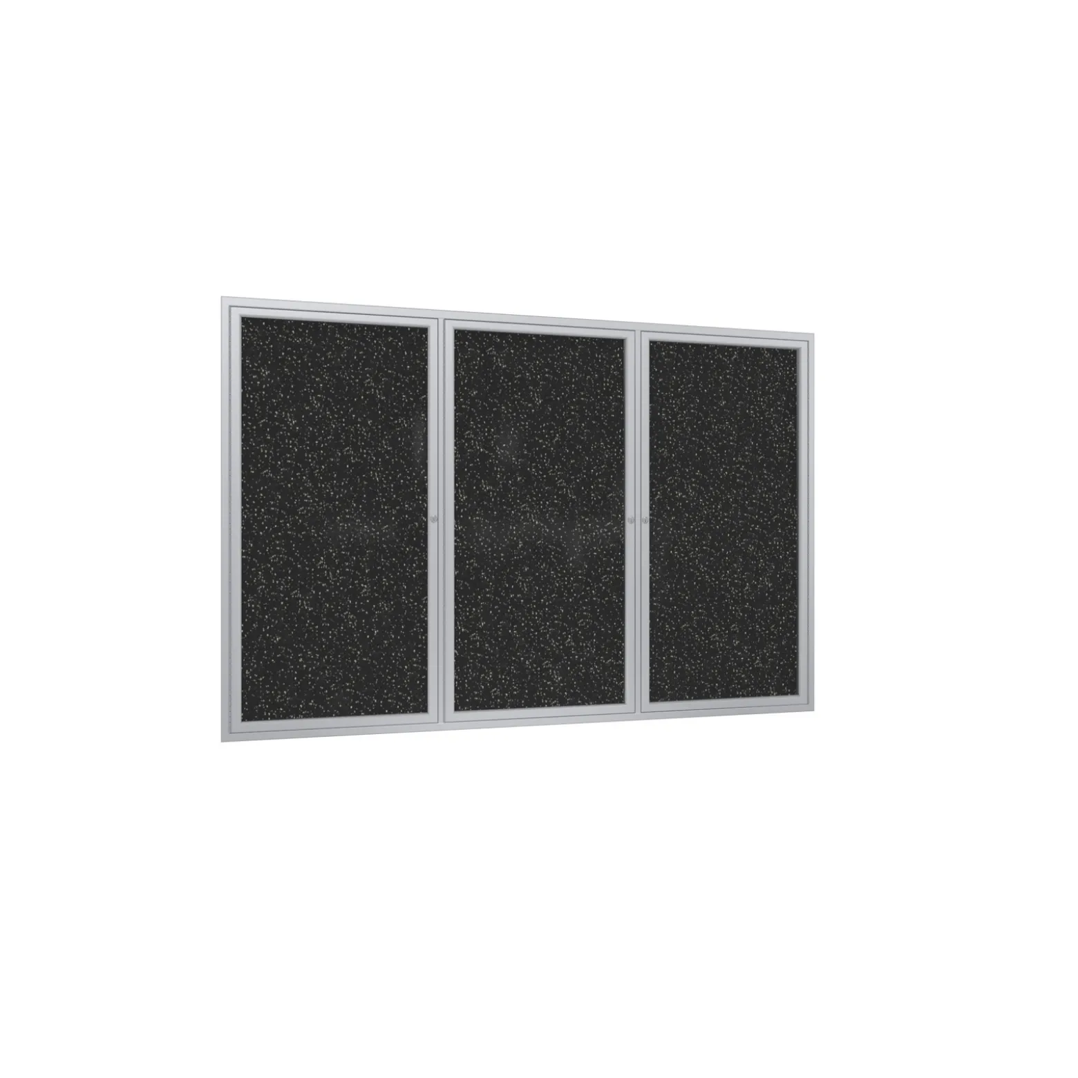 2 Door Enclosed Recycled Rubber Bulletin Board 5'Wx4'H