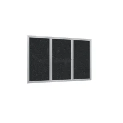 2 Door Enclosed Recycled Rubber Bulletin Board 5'Wx4'H
