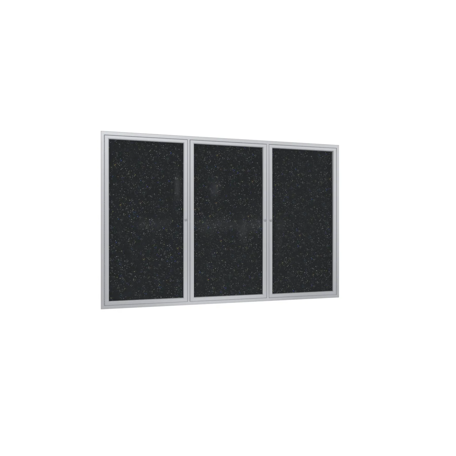 2 Door Enclosed Recycled Rubber Bulletin Board 5'Wx4'H