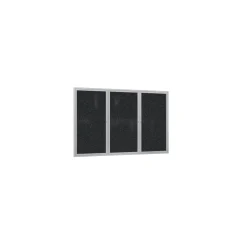 3 Door Enclosed Recycled Rubber Bulletin Board 8'Wx4'H