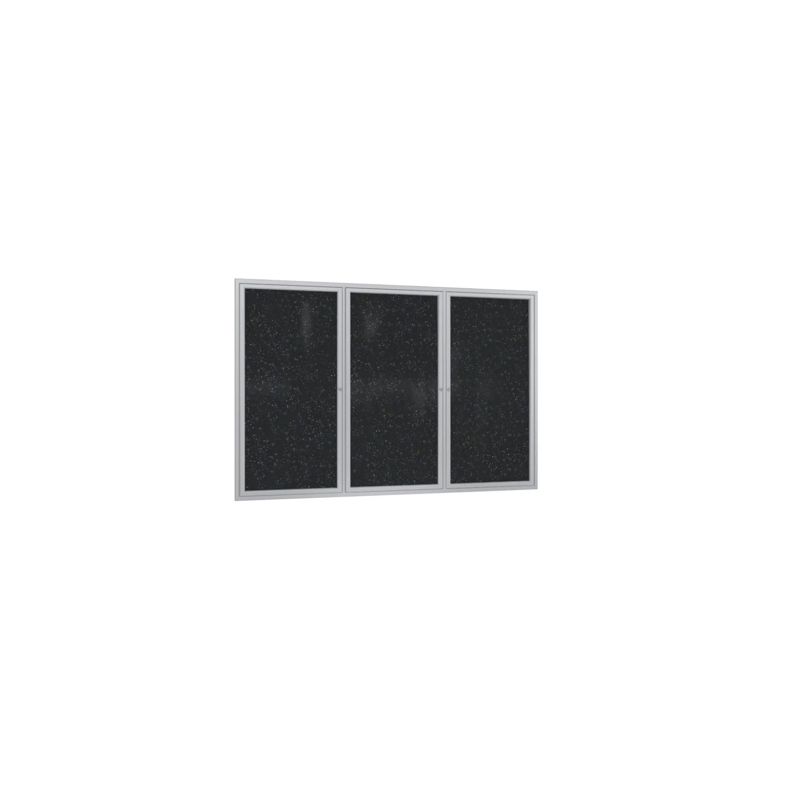 3 Door Enclosed Recycled Rubber Bulletin Board 8'Wx4'H