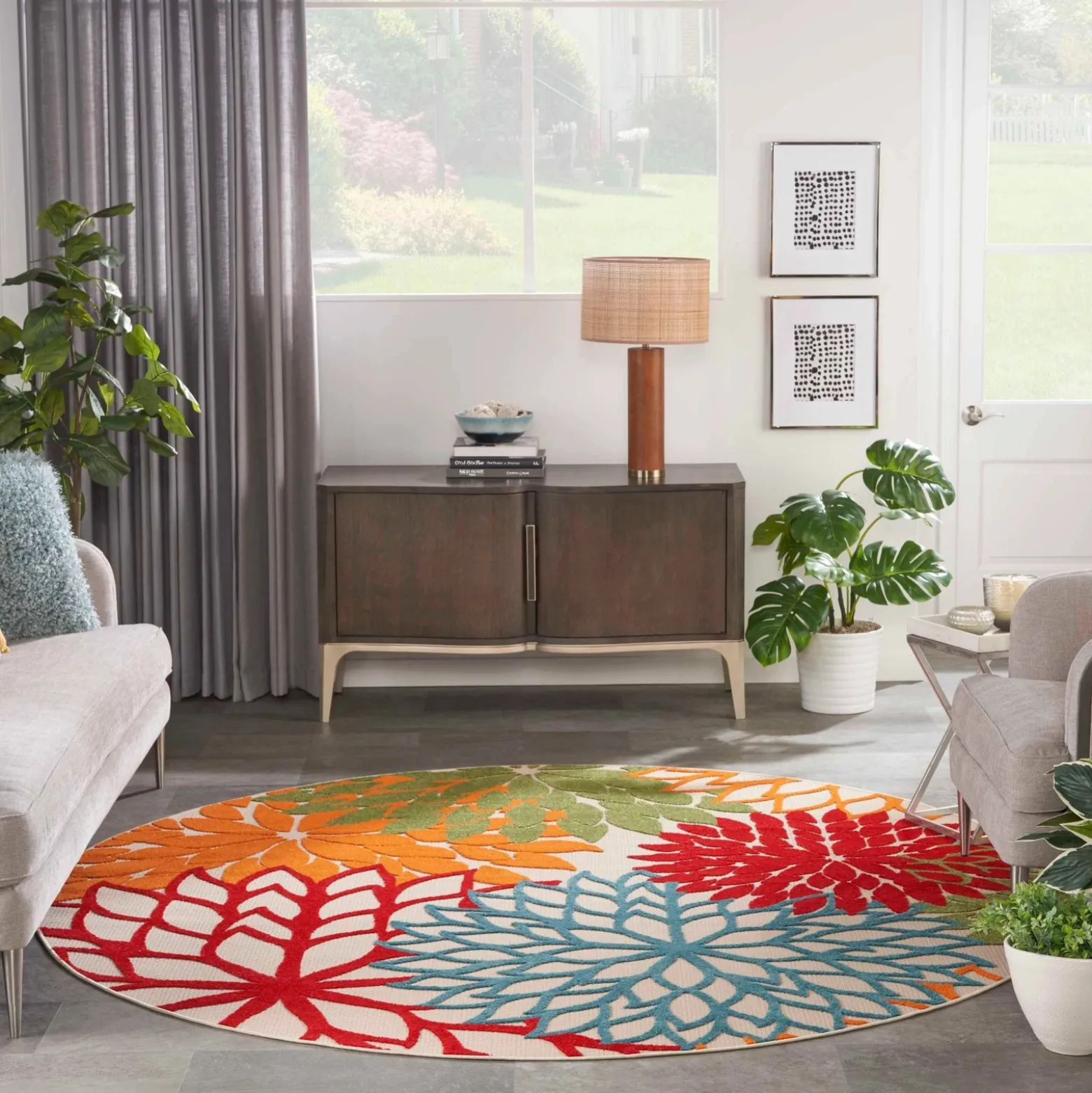 5'3" Round Area Rug