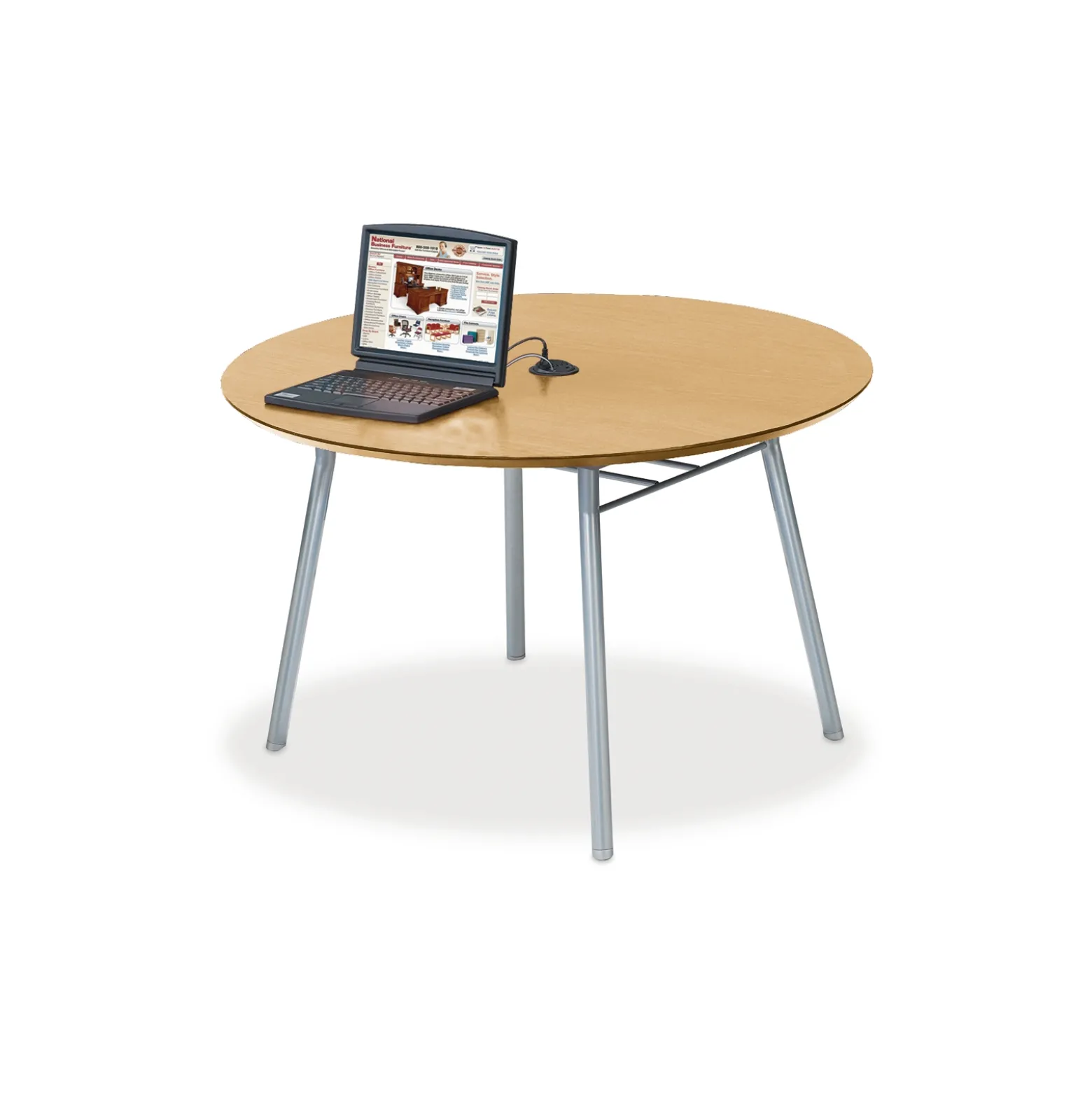 48" Round Conference Table with Data Port