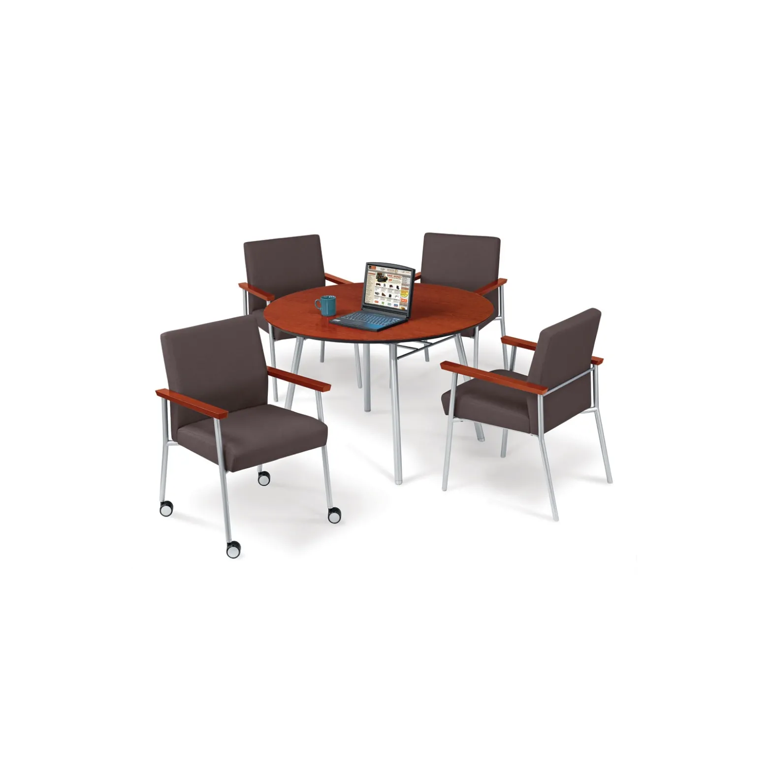 48" Round Conference Table with Data Port