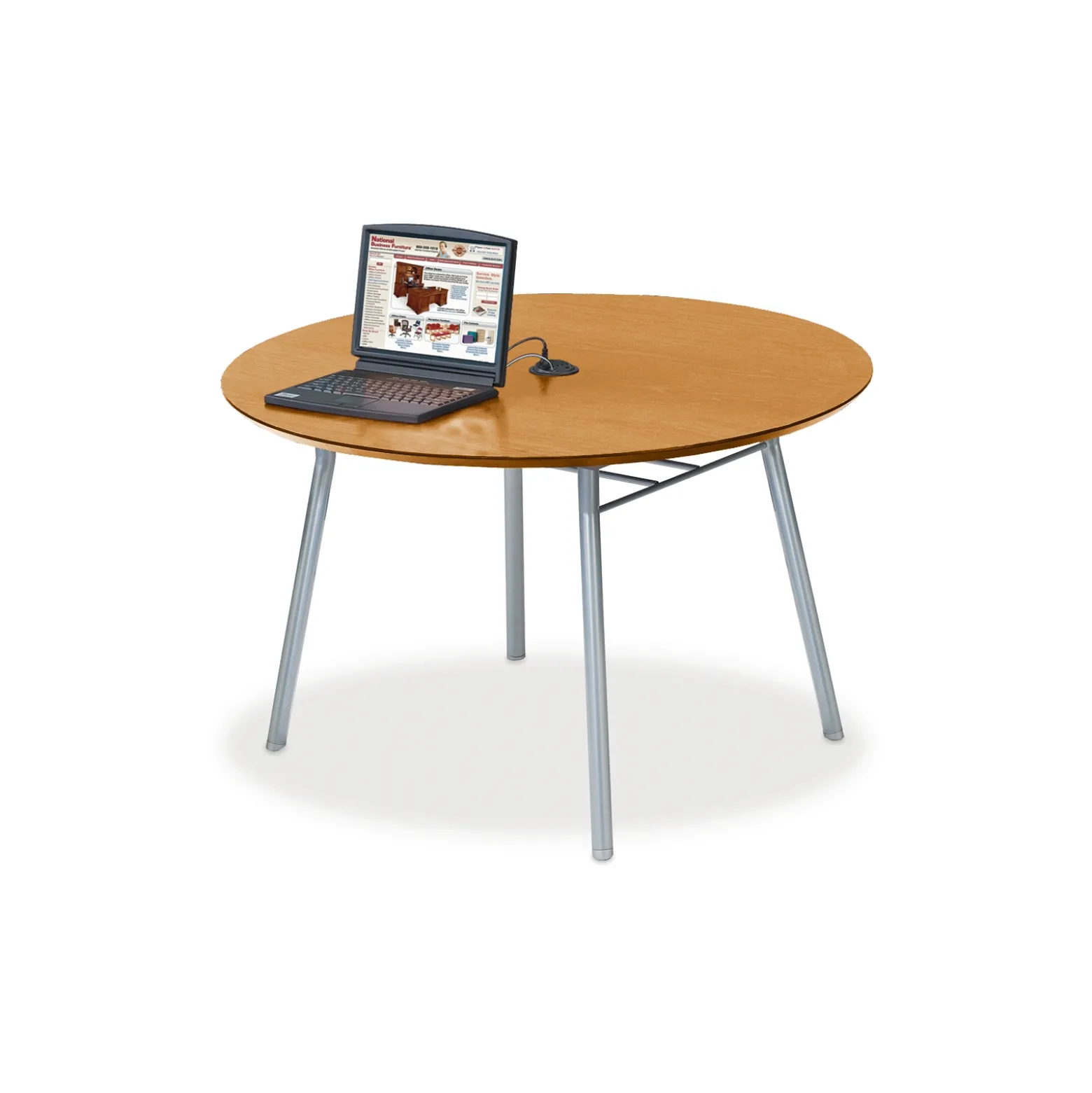 48" Round Conference Table with Data Port