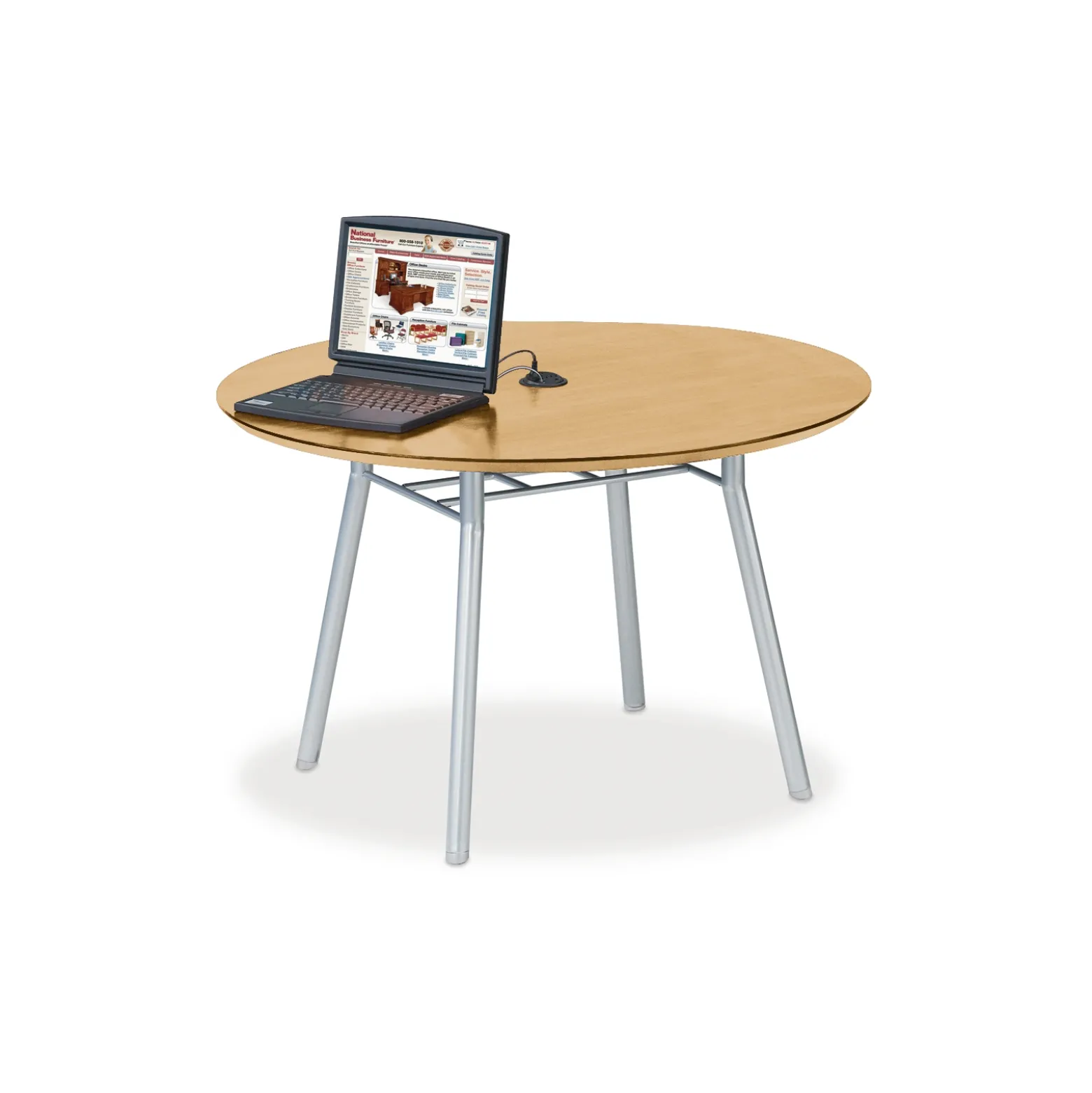 42" Round Conference Table with Data Port