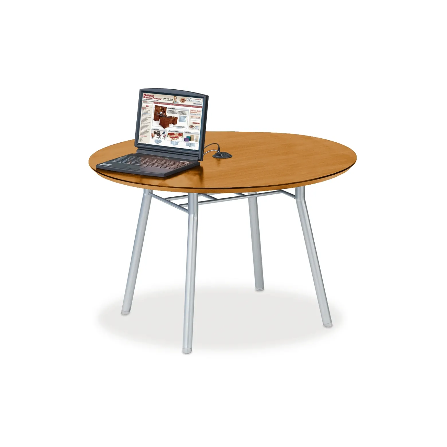 42" Round Conference Table with Data Port