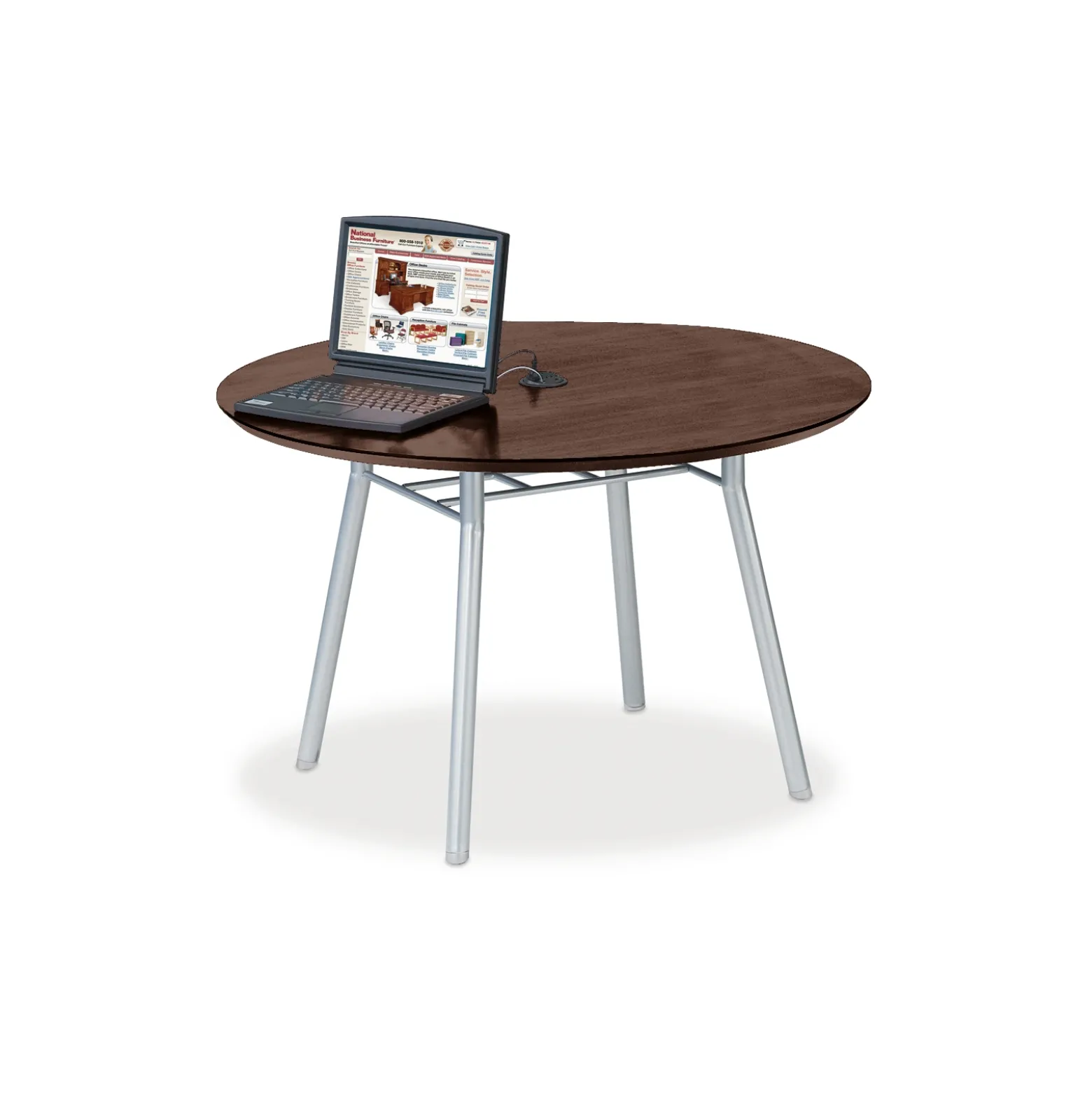 42" Round Conference Table with Data Port