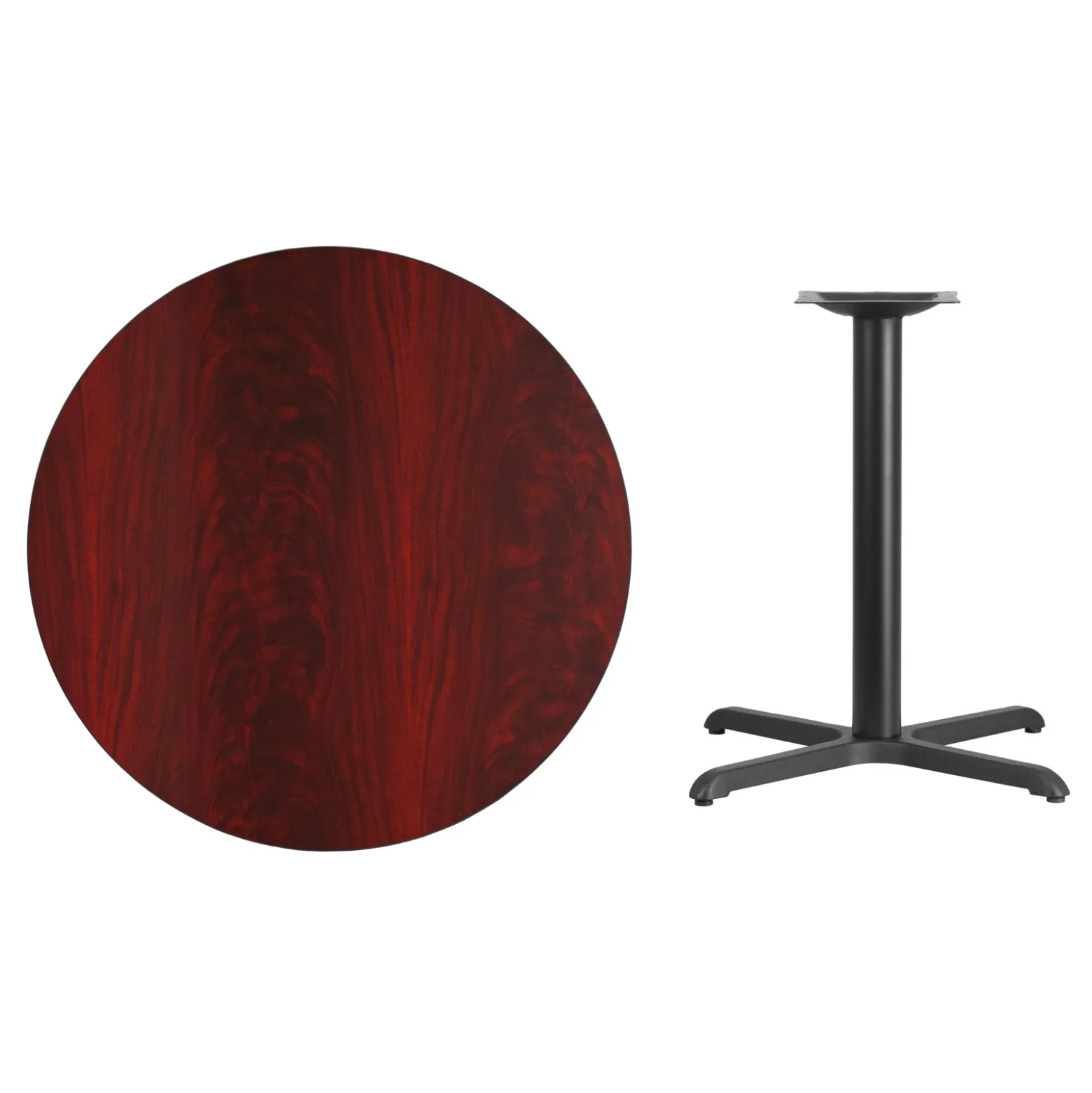 36" Round Table with X Base