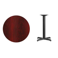 30" Round Table with X Base