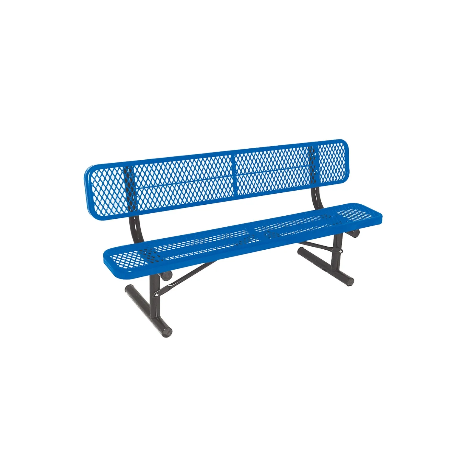 940 Series Benches Portable Diamond Pattern Steel Bench - 8'W