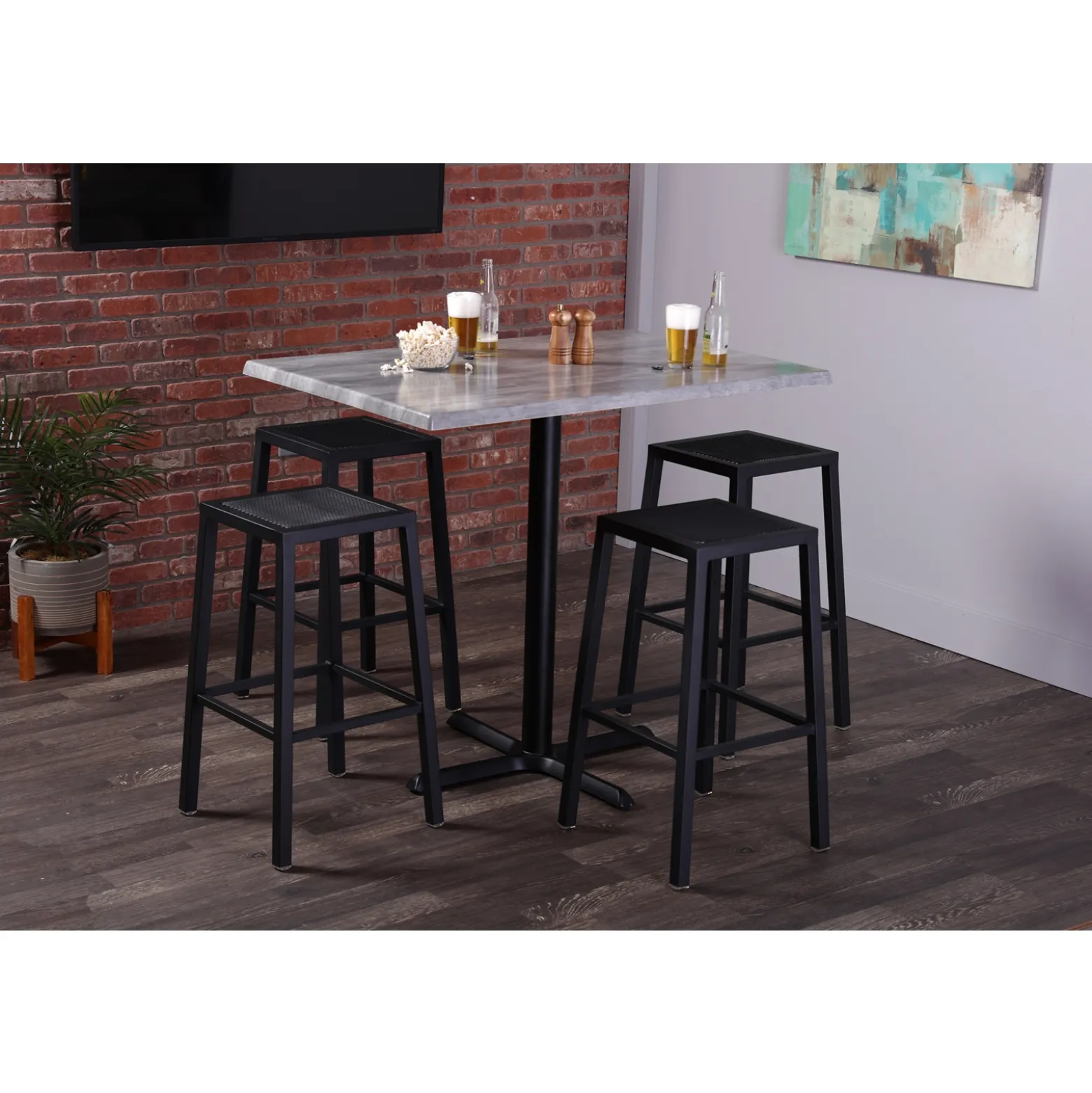 30" Square Indoor/Outdoor Table - 42"H
