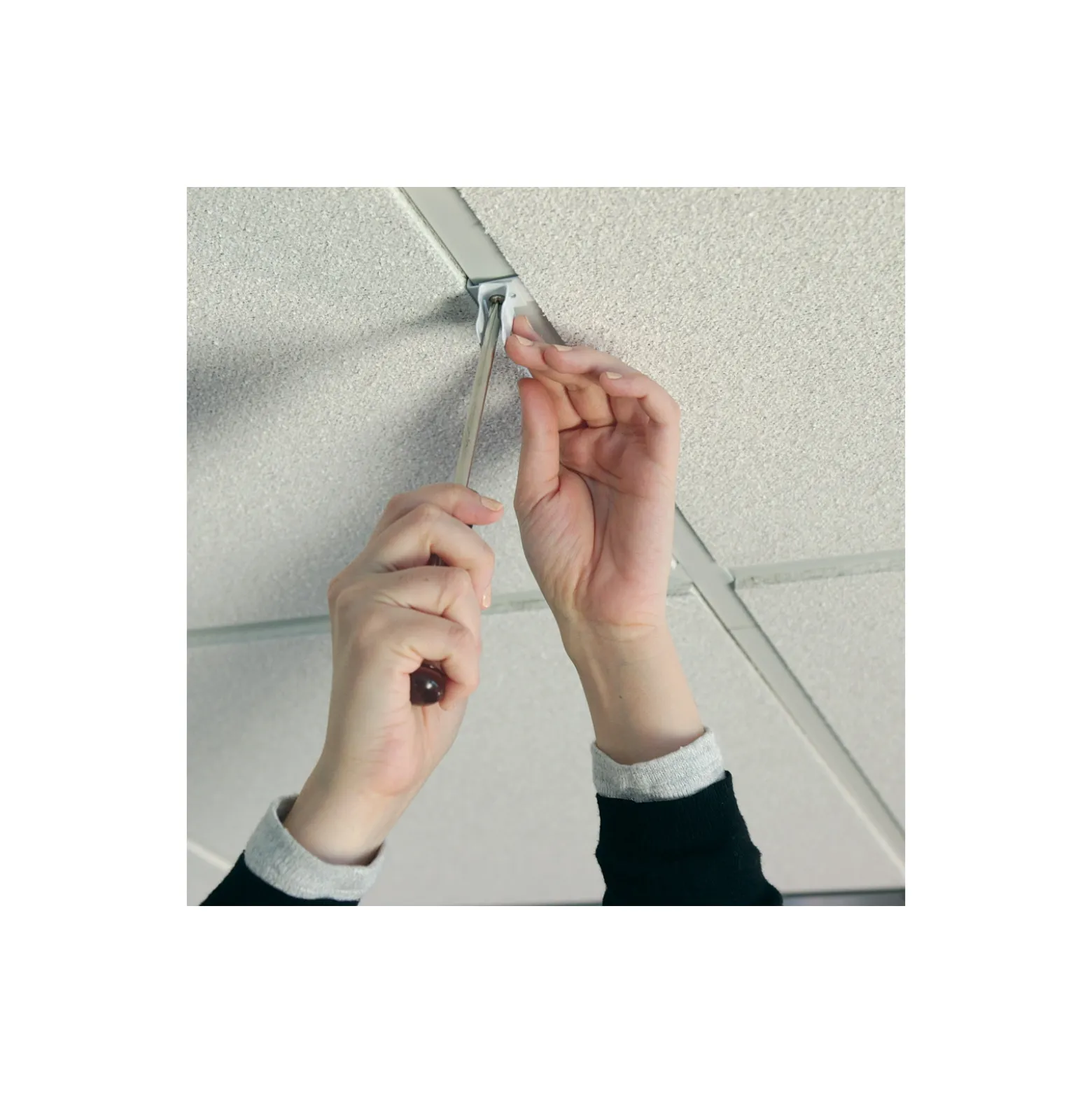 8' Track Set for Tiled Ceiling - For 8'6"W Curtain