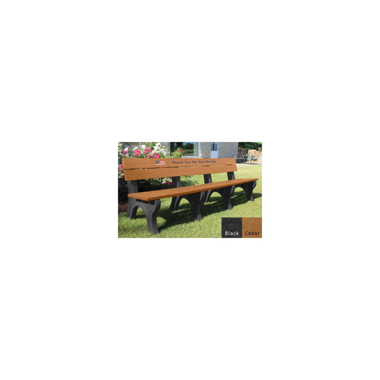 8' Veterans Memorial Bench