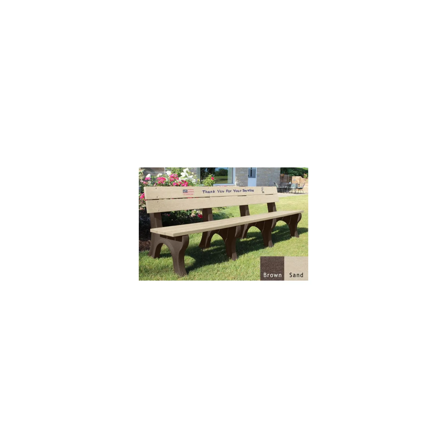8' Veterans Memorial Bench