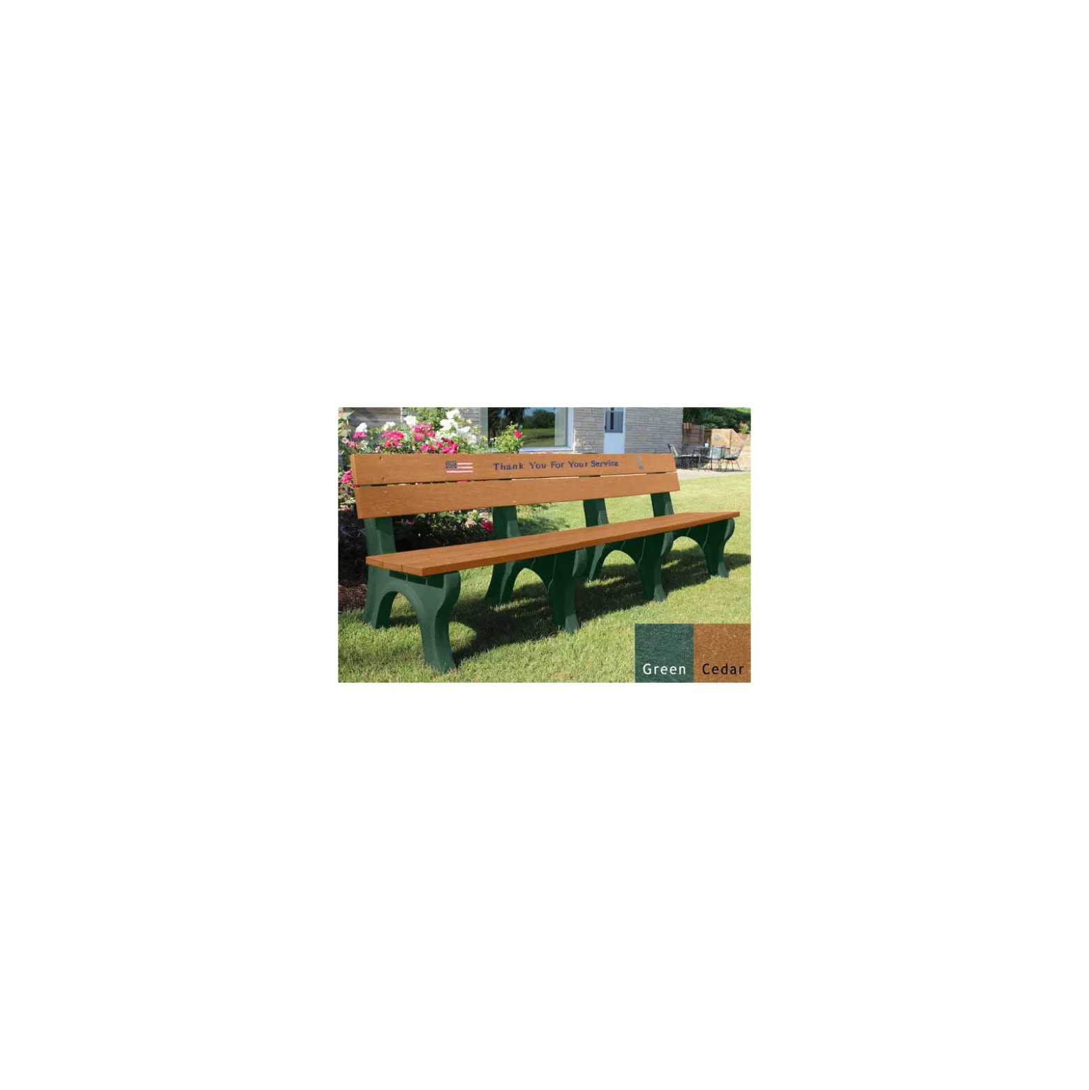 8' Veterans Memorial Bench