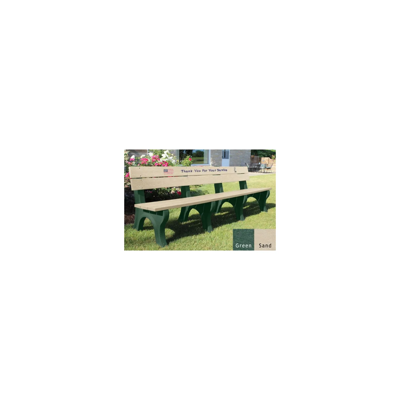 8' Veterans Memorial Bench