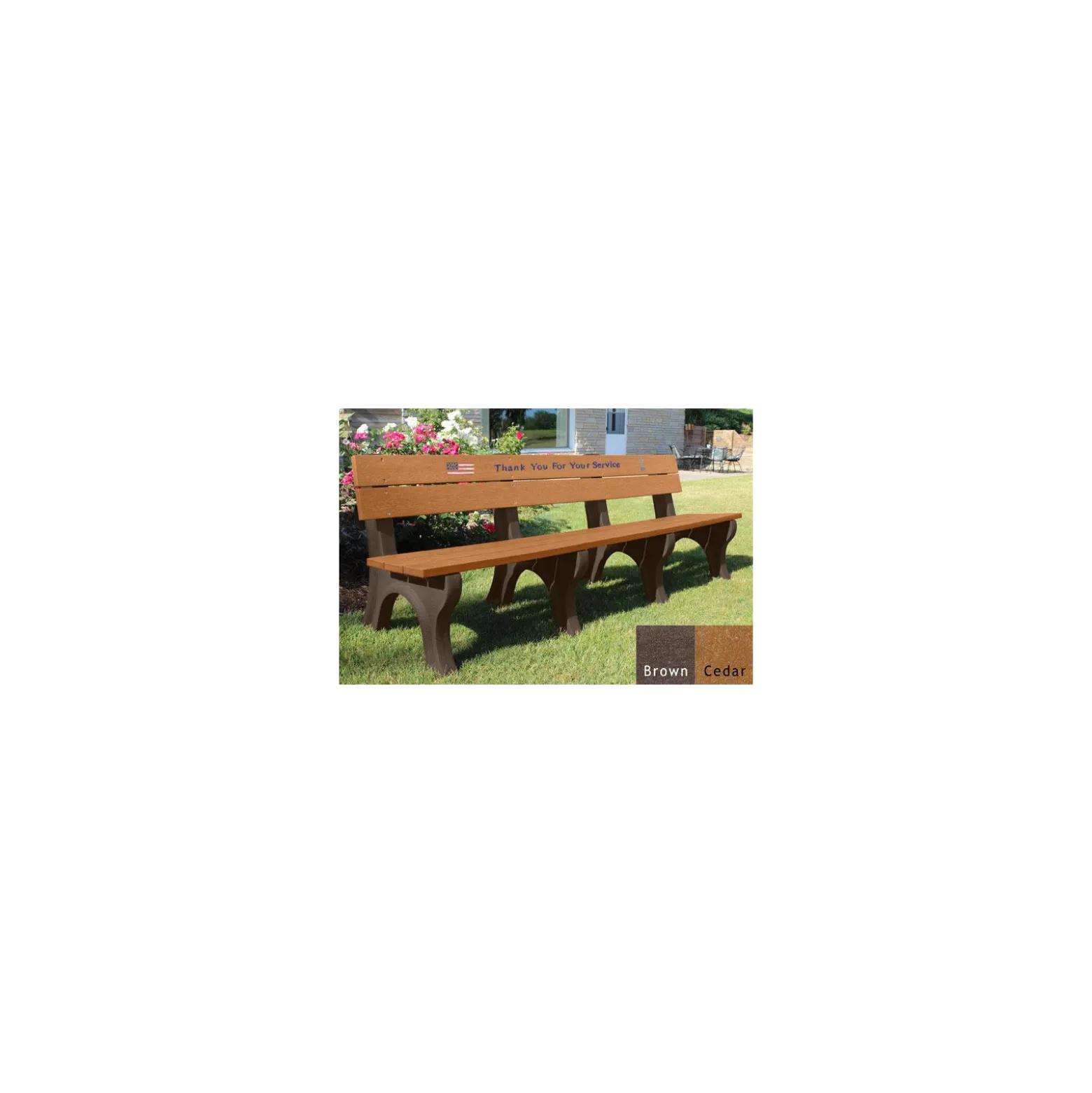 8' Veterans Memorial Bench