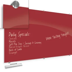 8' W x 4' H Magnetic Square Corner Glass Board