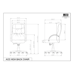 Ace High Back Leather Executive Office Chair