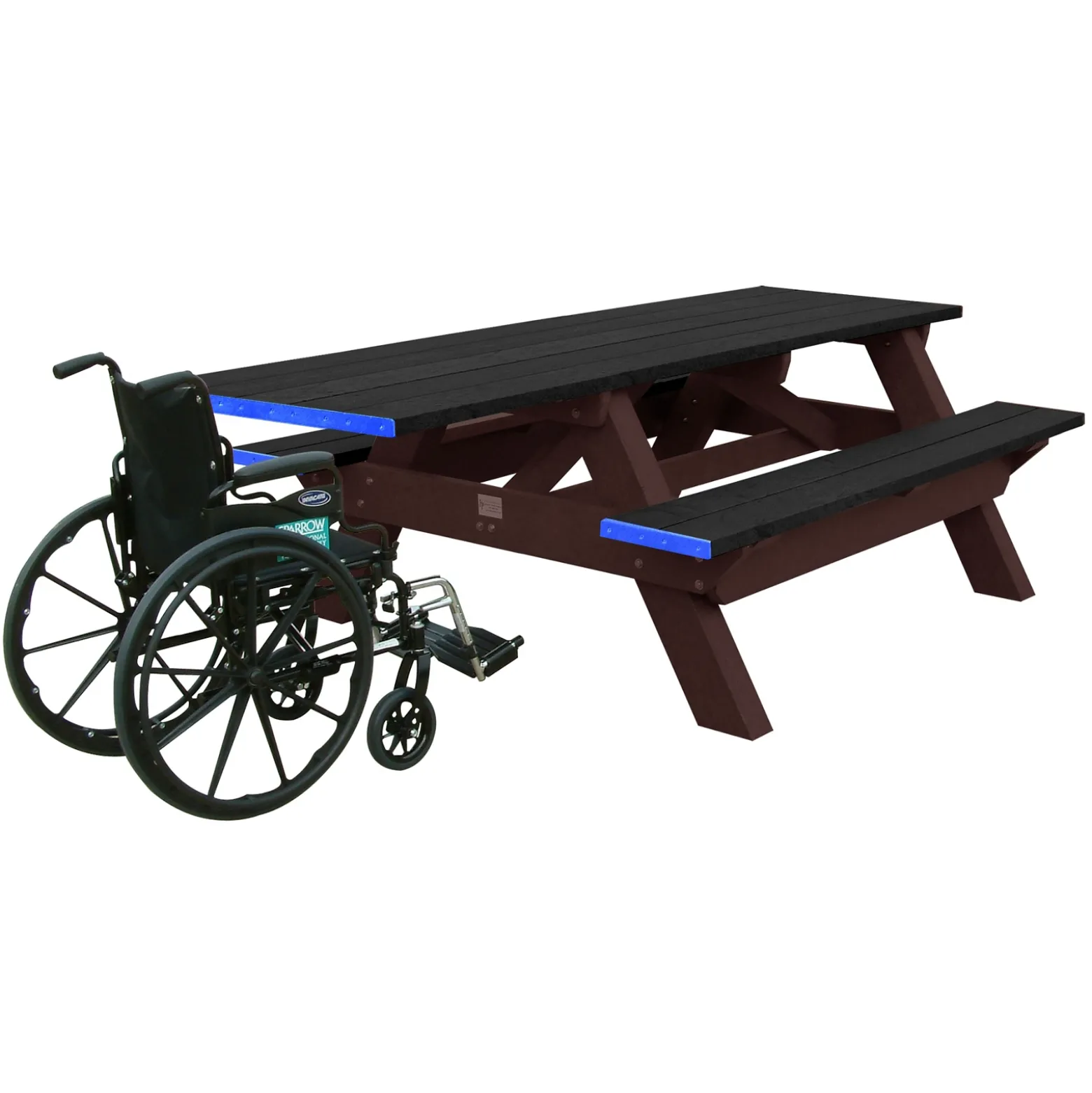ADA Accessible Recycled Plastic Deluxe Picnic Table 8'