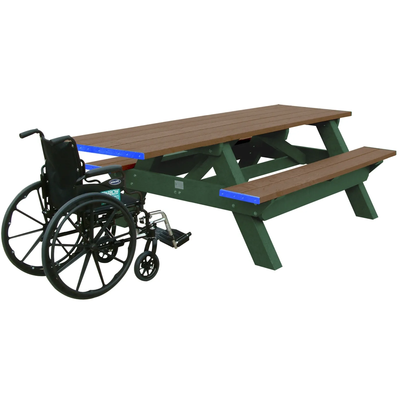ADA Accessible Recycled Plastic Deluxe Picnic Table 8'
