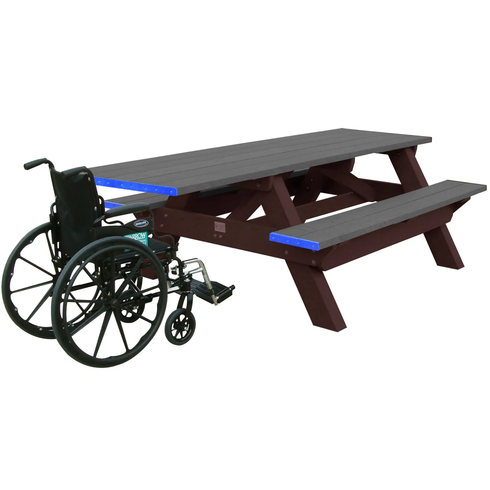 ADA Accessible Recycled Plastic Deluxe Picnic Table 8'