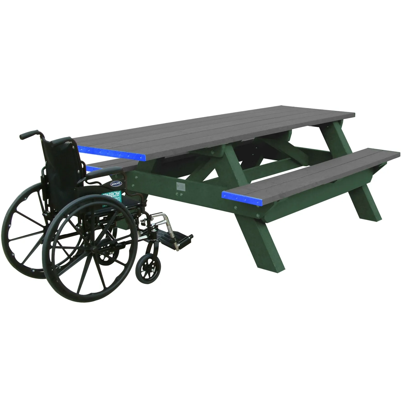 ADA Accessible Recycled Plastic Deluxe Picnic Table 8'