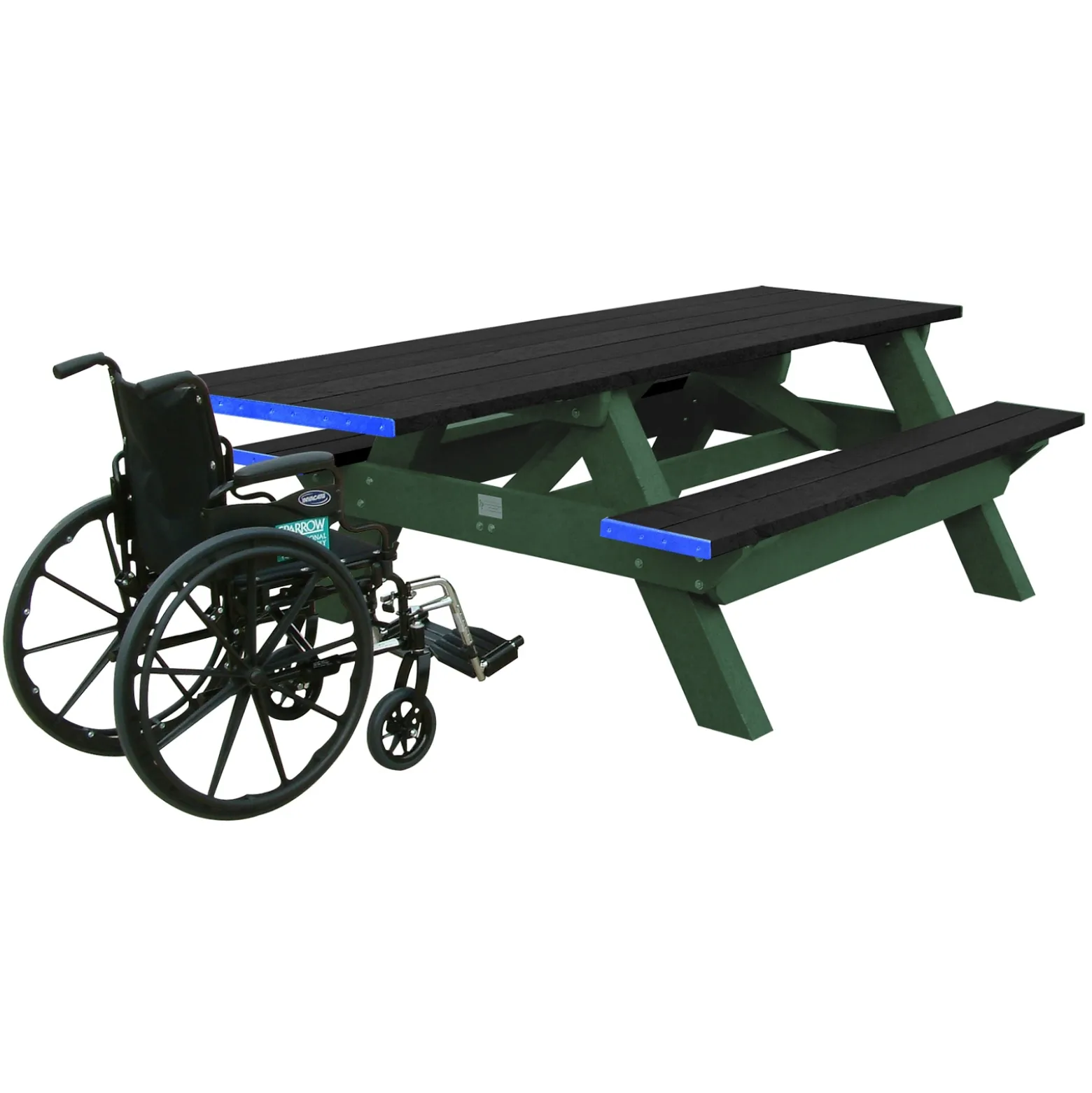 ADA Accessible Recycled Plastic Deluxe Picnic Table 8'