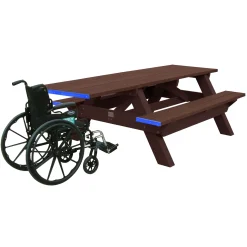 ADA Accessible Recycled Plastic Deluxe Picnic Table 8'
