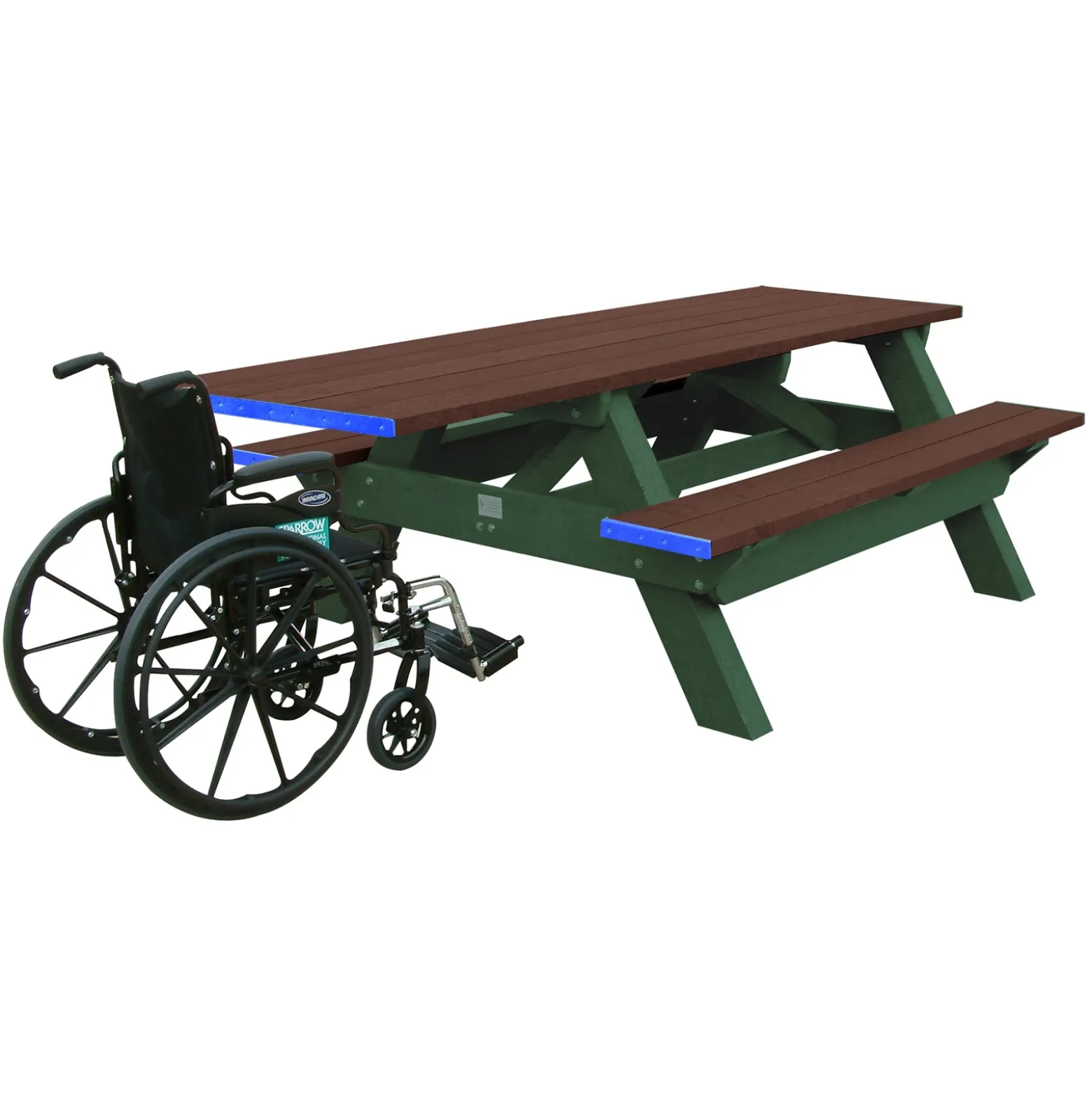 ADA Accessible Recycled Plastic Deluxe Picnic Table 8'