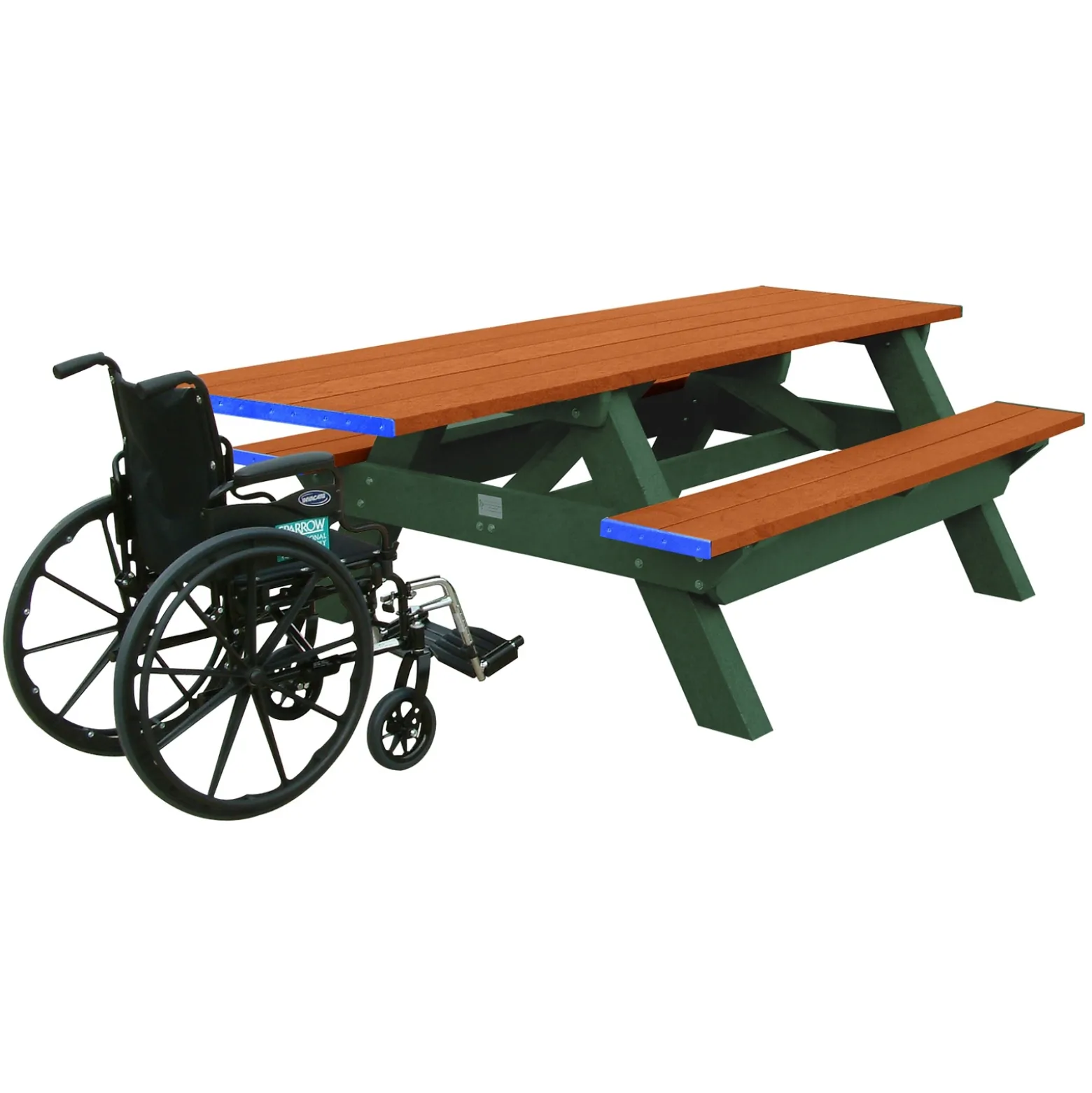 ADA Accessible Recycled Plastic Deluxe Picnic Table 8'