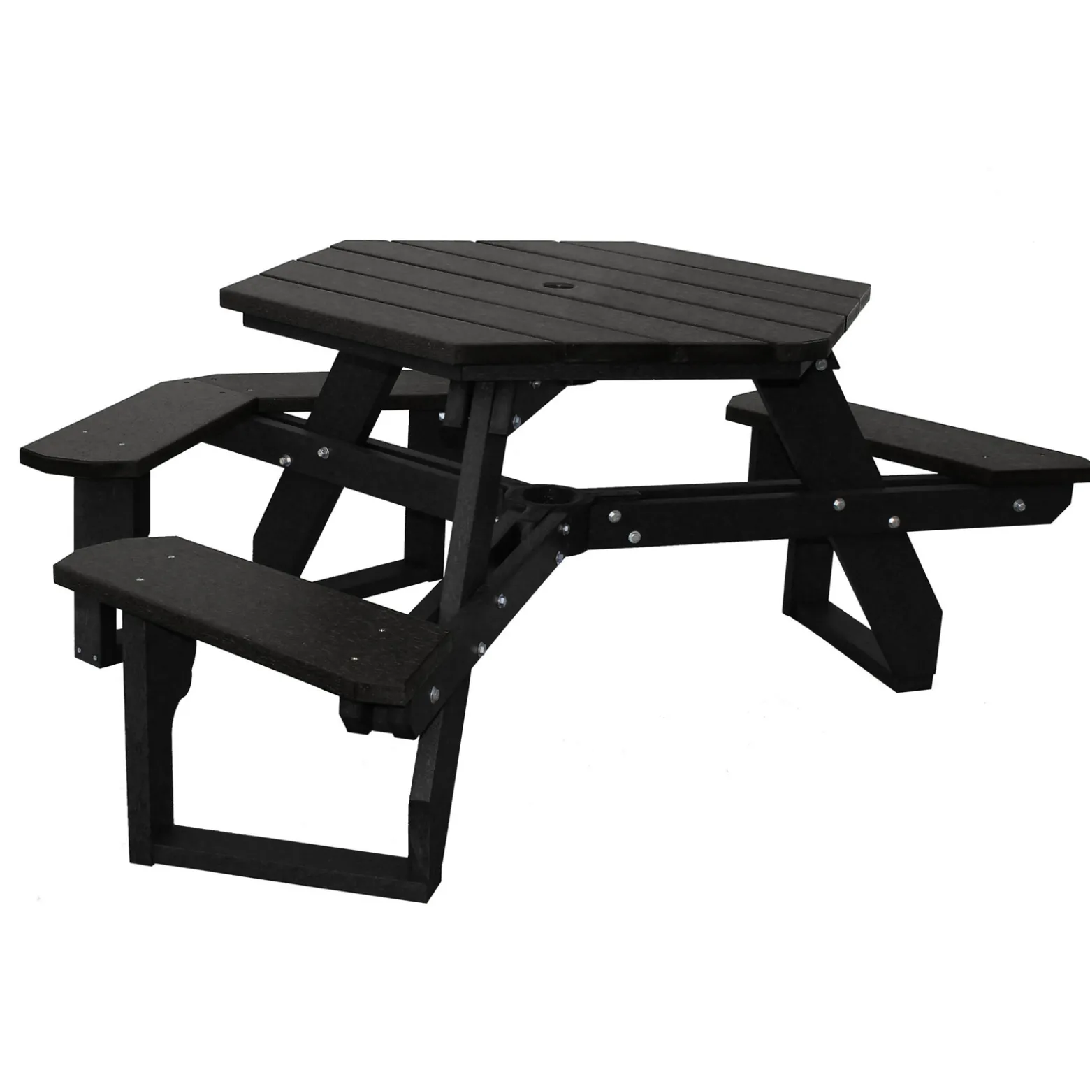 ADA accessible Standard Open Hexagonal Picnic Table