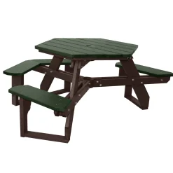 ADA accessible Standard Open Hexagonal Picnic Table