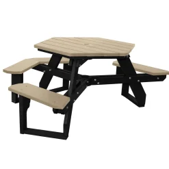 ADA accessible Standard Open Hexagonal Picnic Table