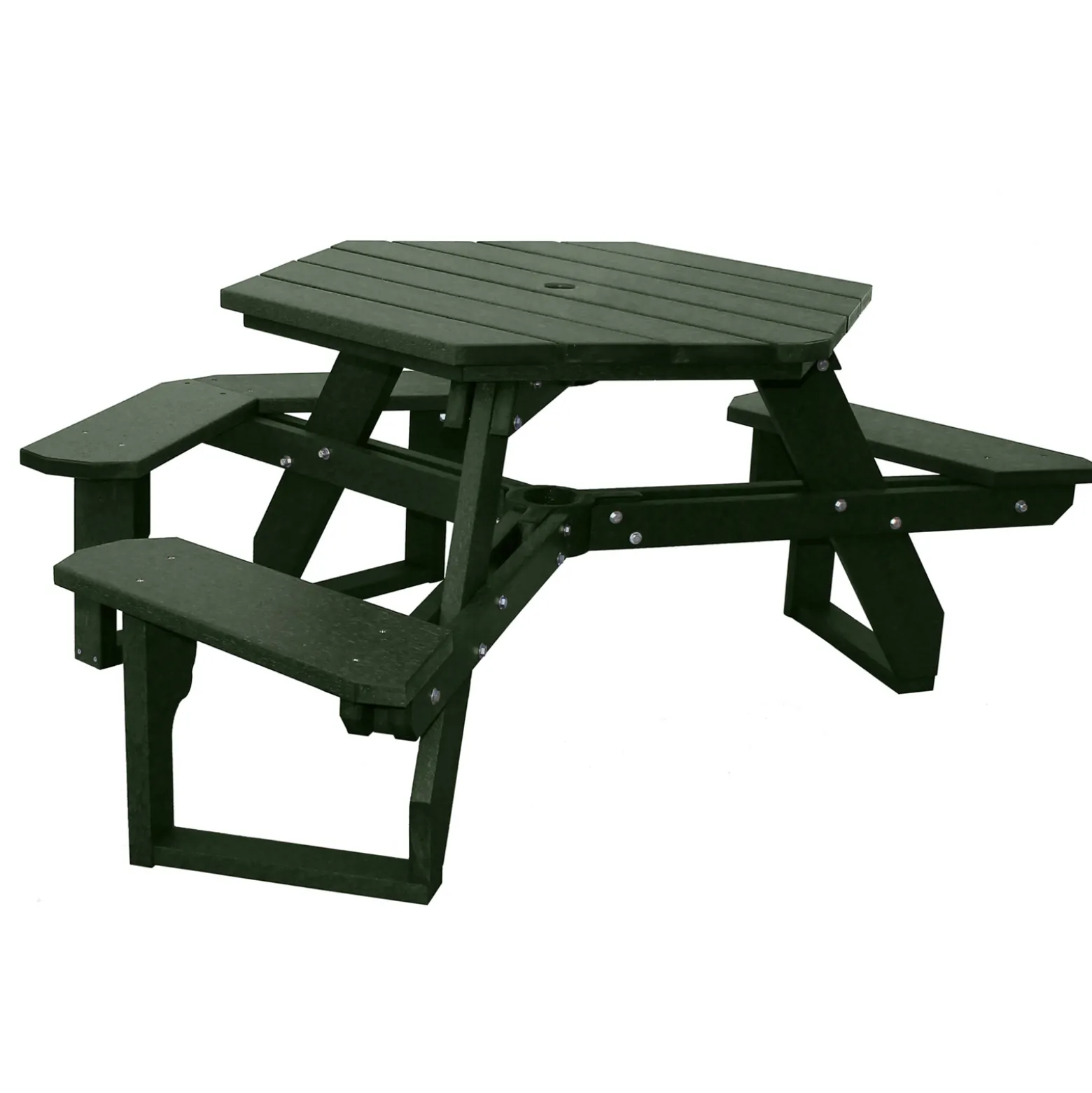 ADA accessible Standard Open Hexagonal Picnic Table
