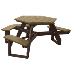 ADA accessible Standard Open Hexagonal Picnic Table