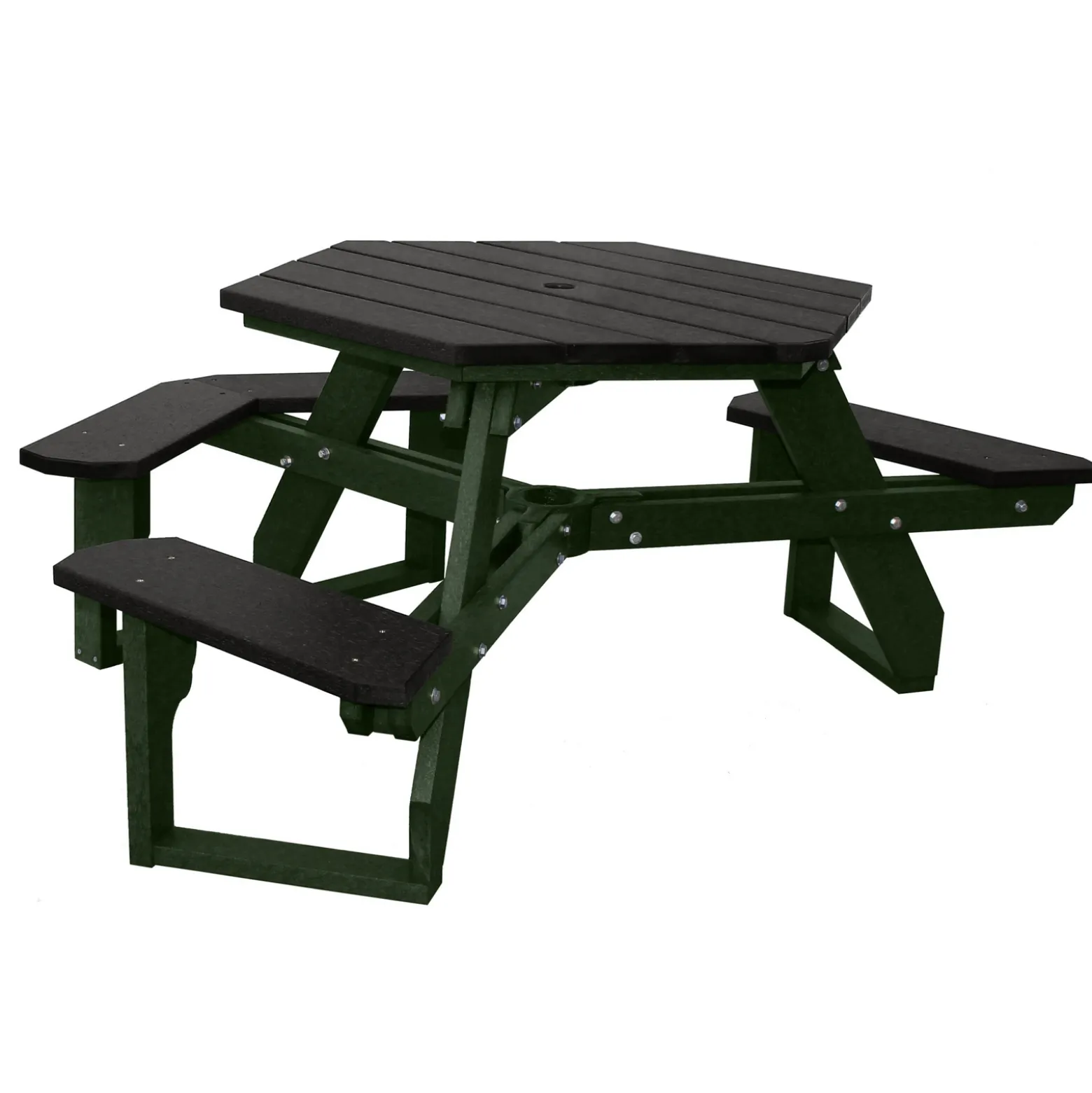 ADA accessible Standard Open Hexagonal Picnic Table