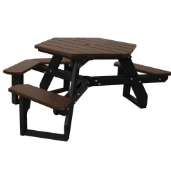 ADA accessible Standard Open Hexagonal Picnic Table