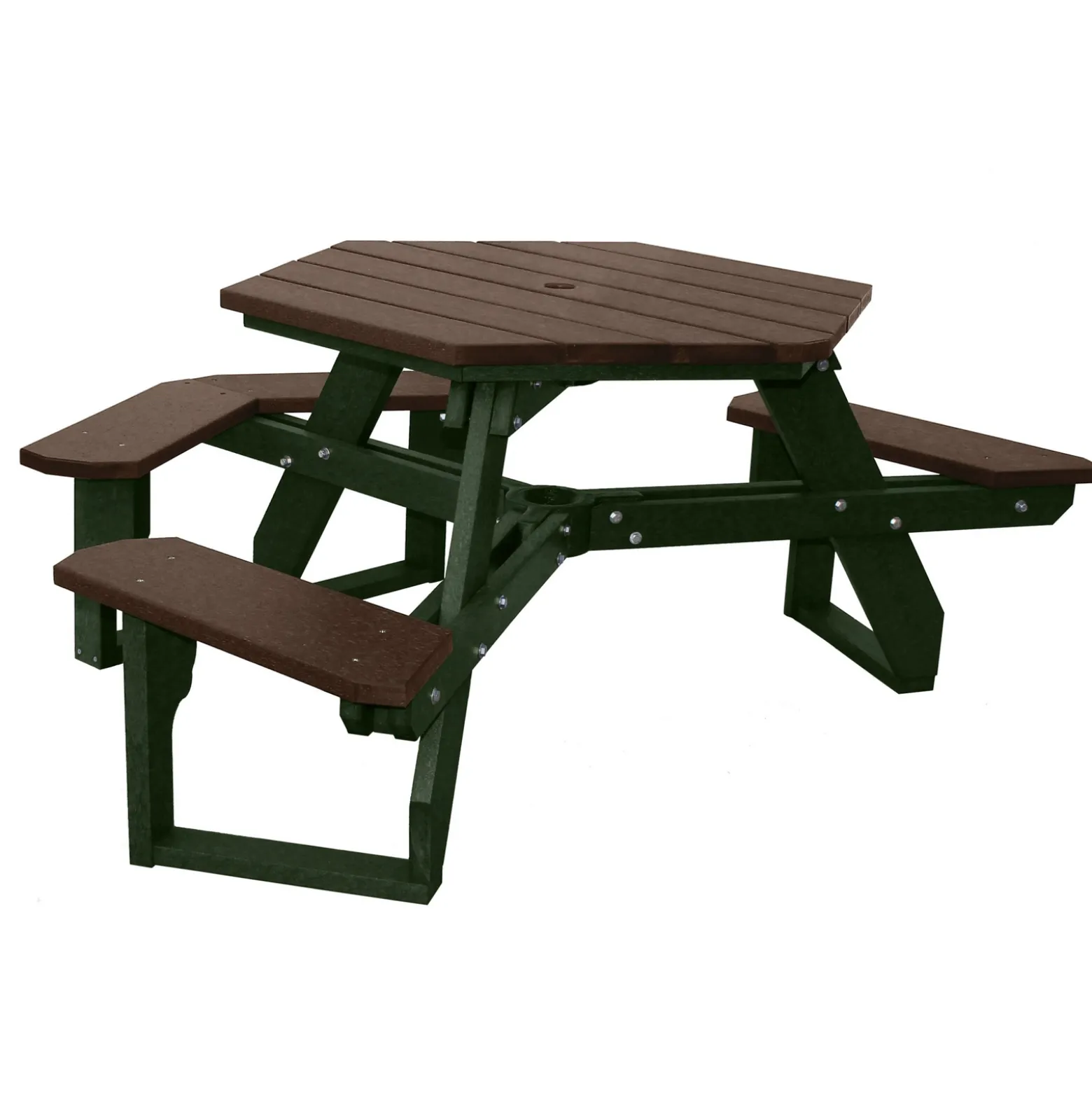 ADA accessible Standard Open Hexagonal Picnic Table