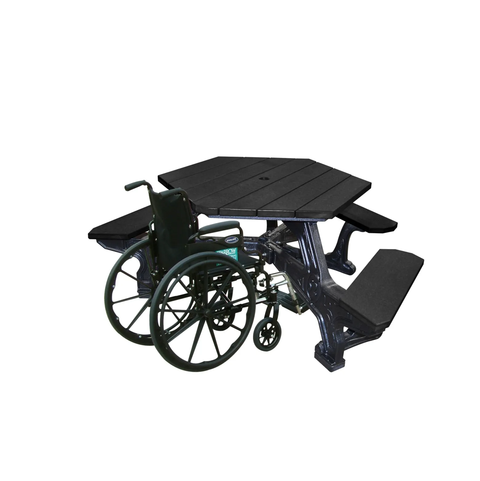 ADA accessible Standard Plaza Hexagonal Picnic Table