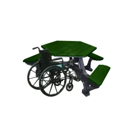 ADA accessible Standard Plaza Hexagonal Picnic Table