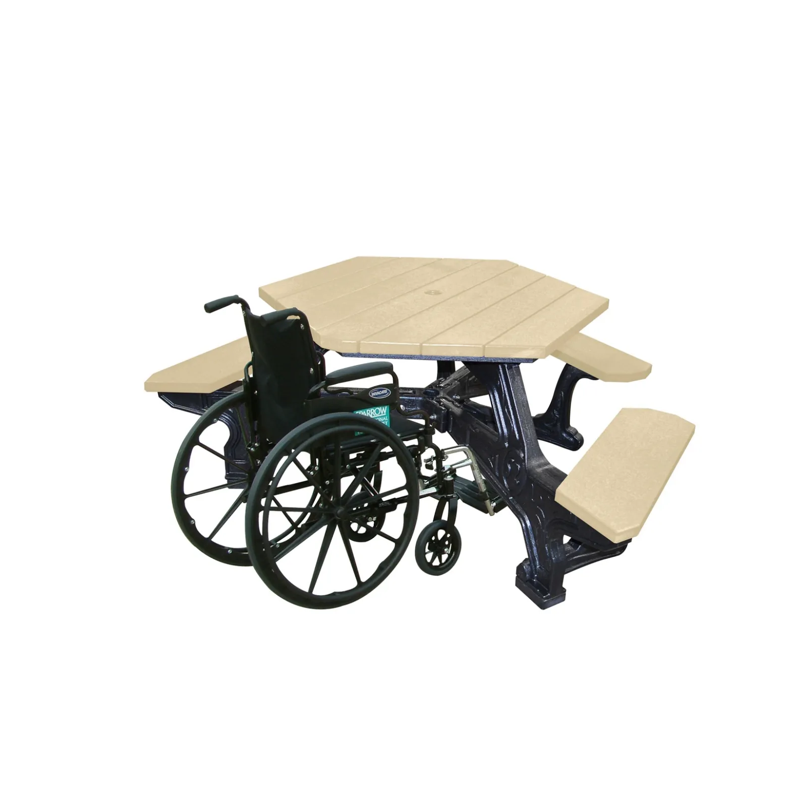 ADA accessible Standard Plaza Hexagonal Picnic Table