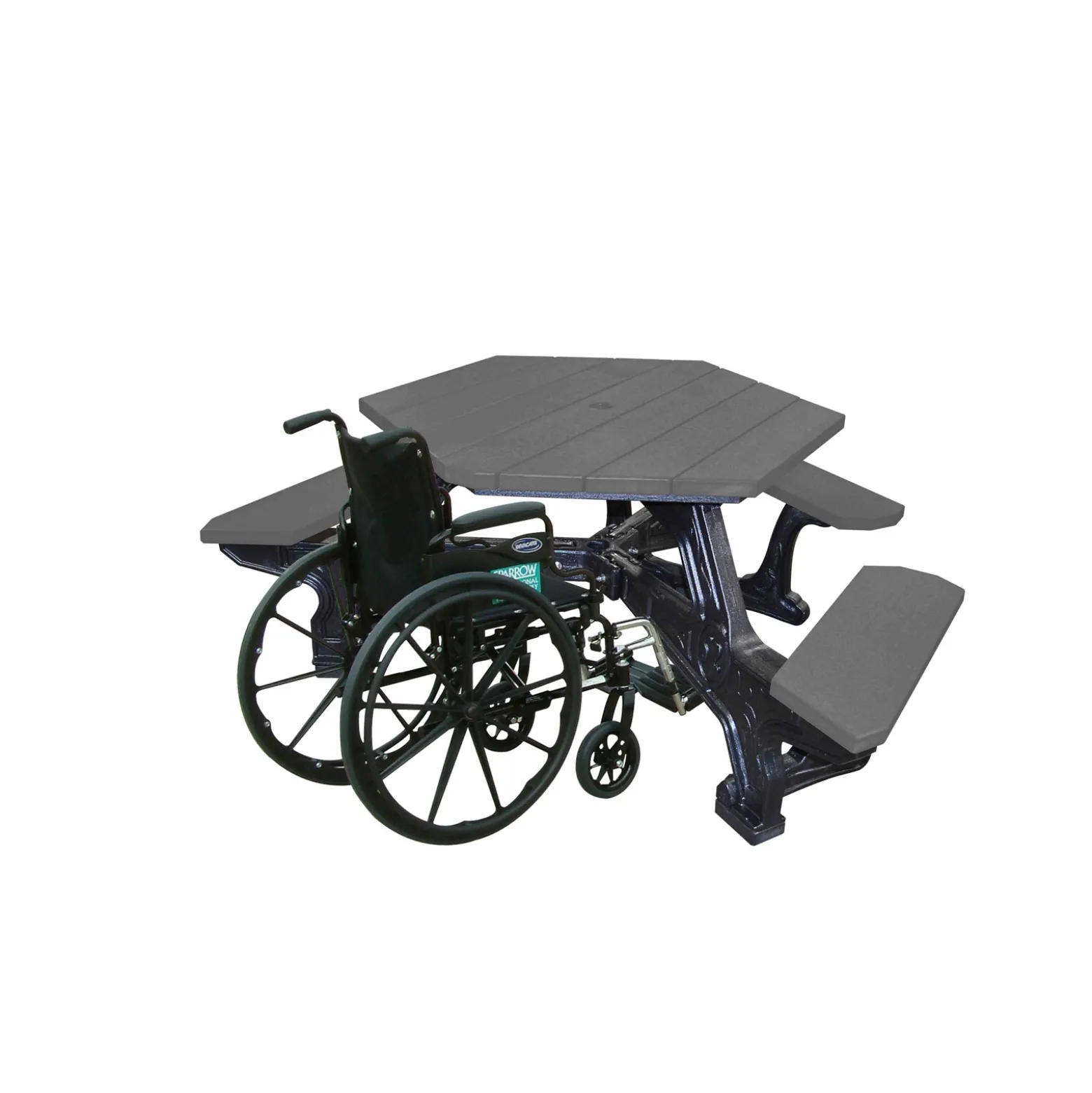 ADA accessible Standard Plaza Hexagonal Picnic Table