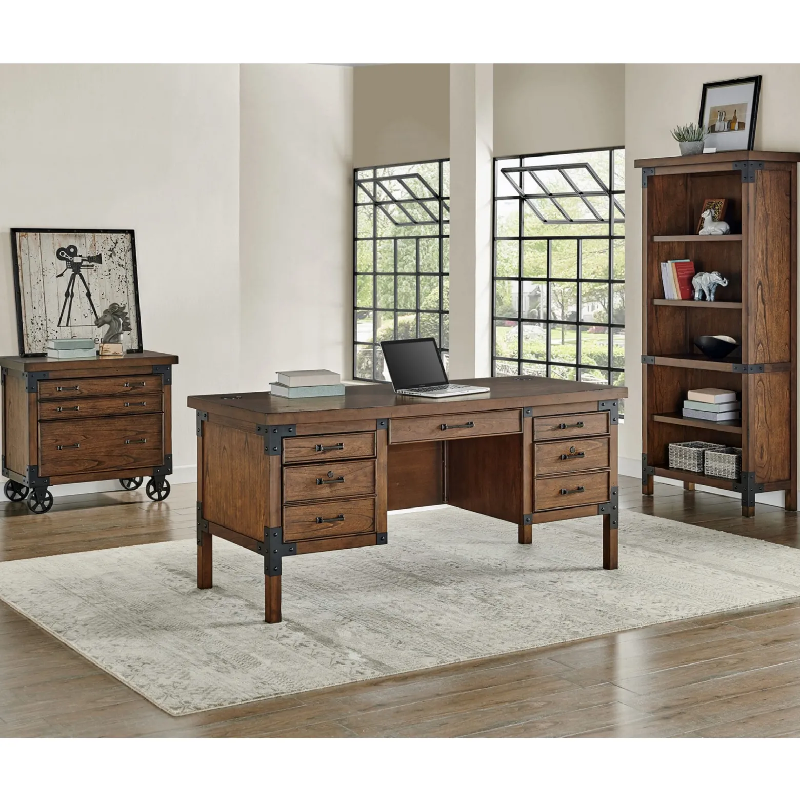 Addison Half Pedestal Desk - 60"W