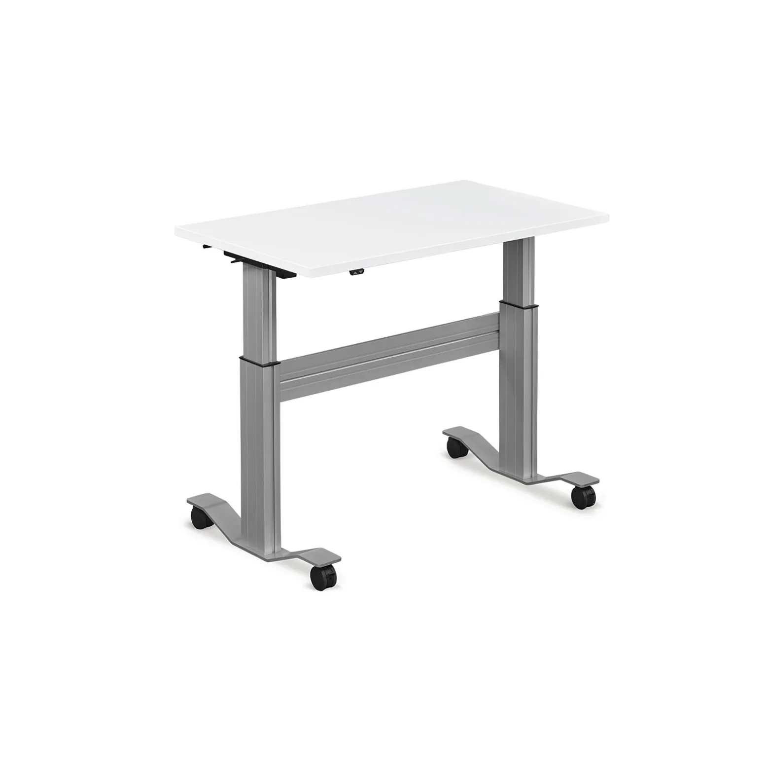 Adjustable Height Flip Top Whiteboard Table - 48"W